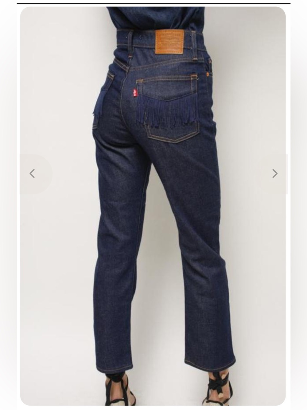 Levi’s Signature Wedgie Straight Jeans Fringe Pockets No Mans Land size 24